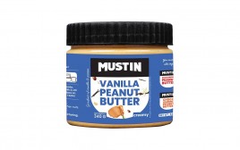 Mustin Vanilla Peanut Butter Creamy  Plastic Jar  340 grams